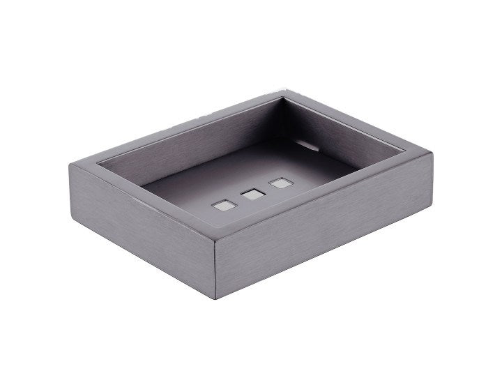 AQUAPERLA CAVALLO SOAP DISH HOLDER 137MM GUN METAL