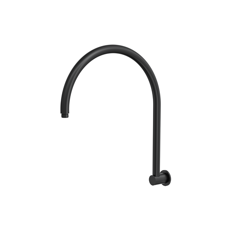 LINSOL ARCHIE UPSWEPT SHOWER ARM 435MM MATTE BLACK