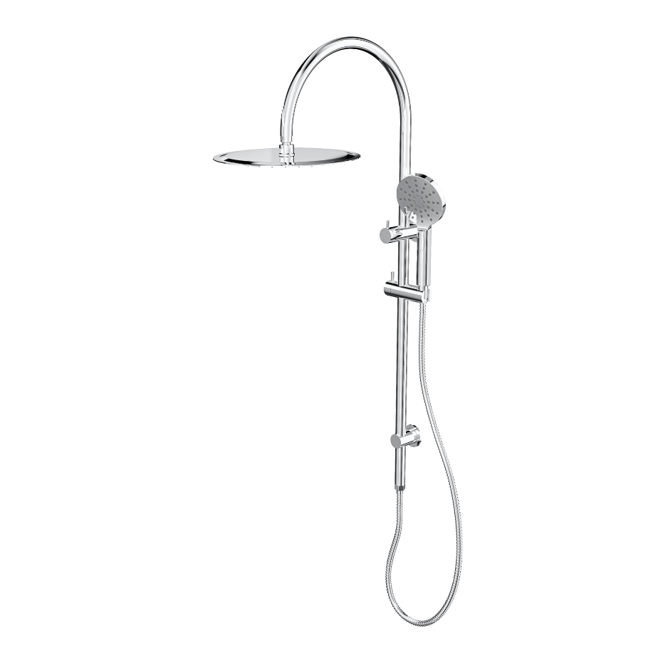 LINSOL ARCHIE SHOWER COMBINATION WITH MULTIFUNCTION HANDPIECE AND 300MM ROUND HEAD CHROME