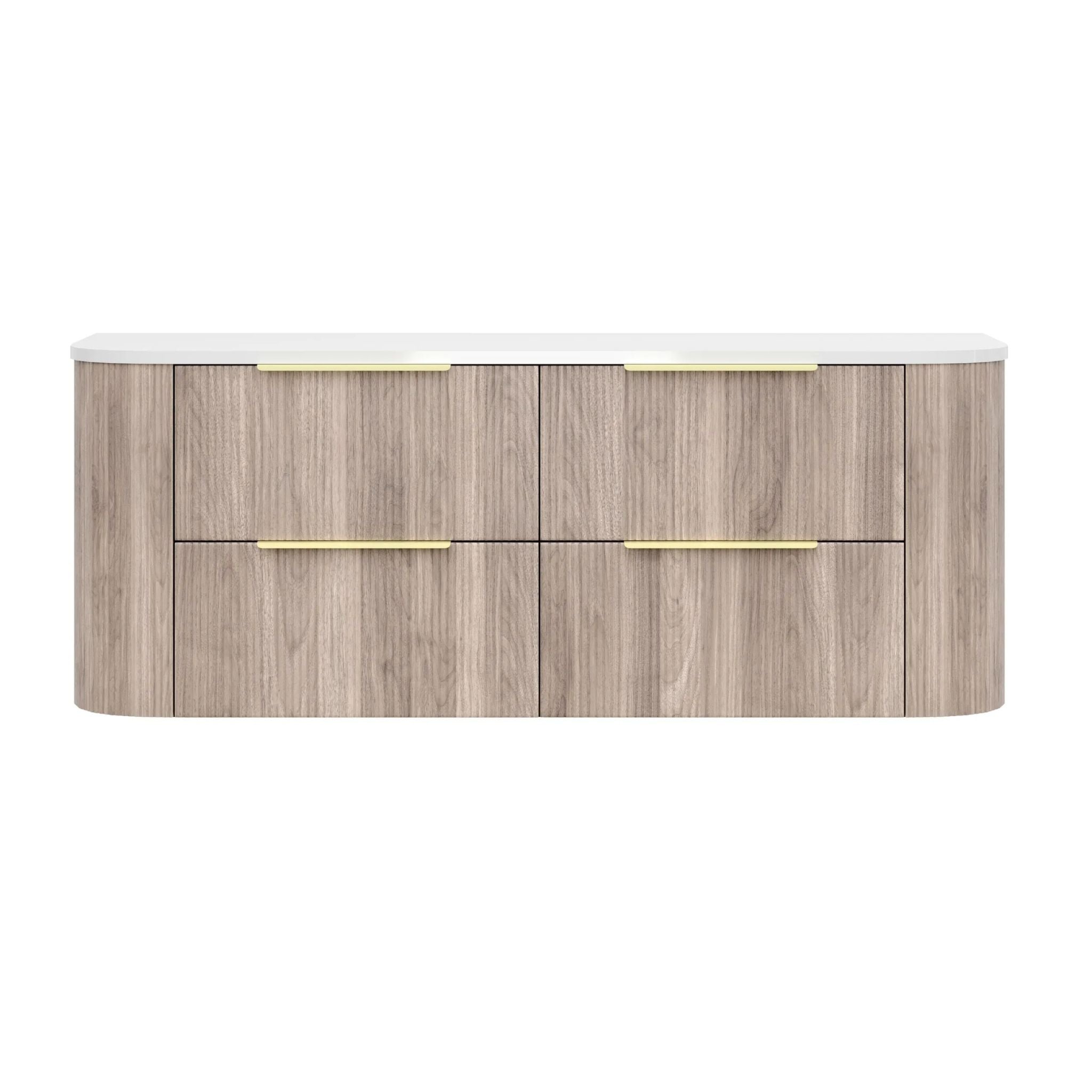 VITO ARDEN-D CLASSIC OAK 1200MM FLUTED CURVED SINGLE BOWL WALL HUNG VANITY