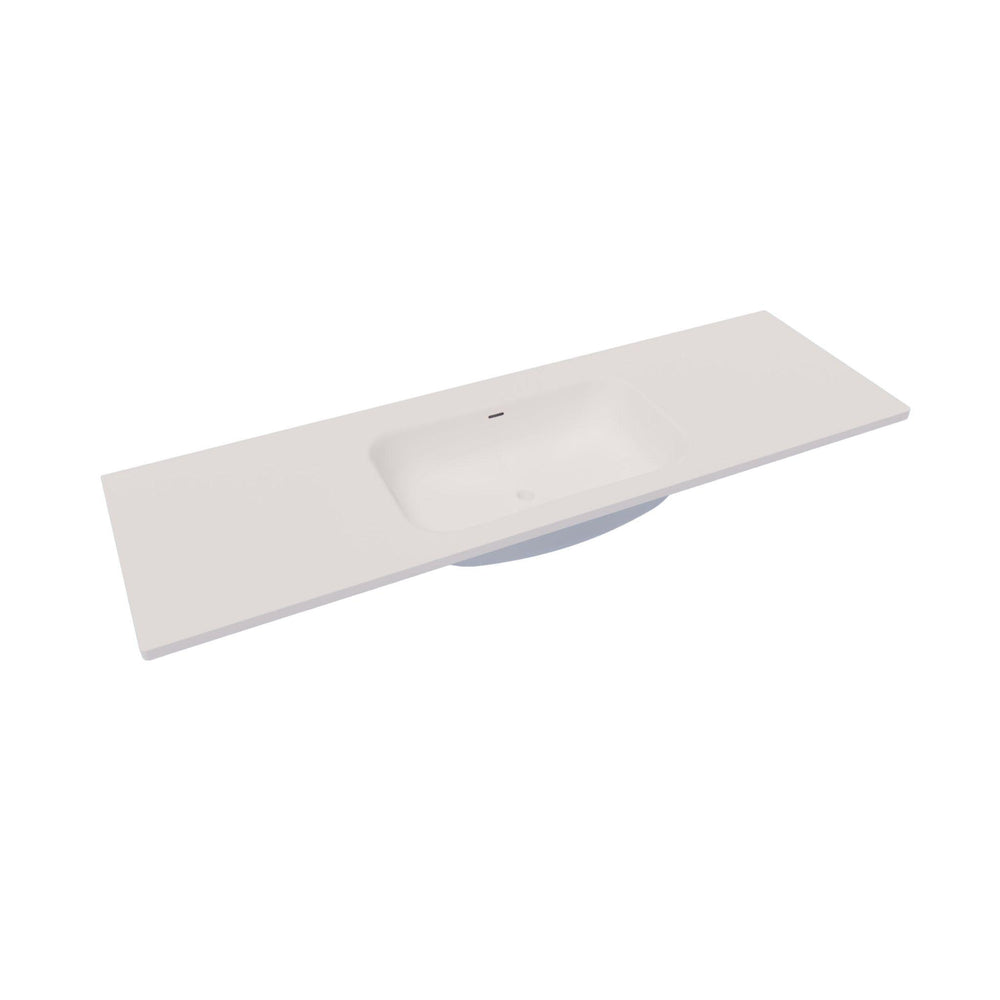 RIVA ARIA UNDERMOUNT SINGLE VANITY SOLID SURFACE TOP MATTE WHITE (AVAILABLE IN MULTIPLE SIZES)