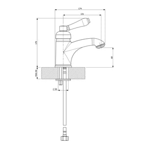 ARMANDO VICARIO PROVINCIAL BASIN MIXER 170MM CHROME