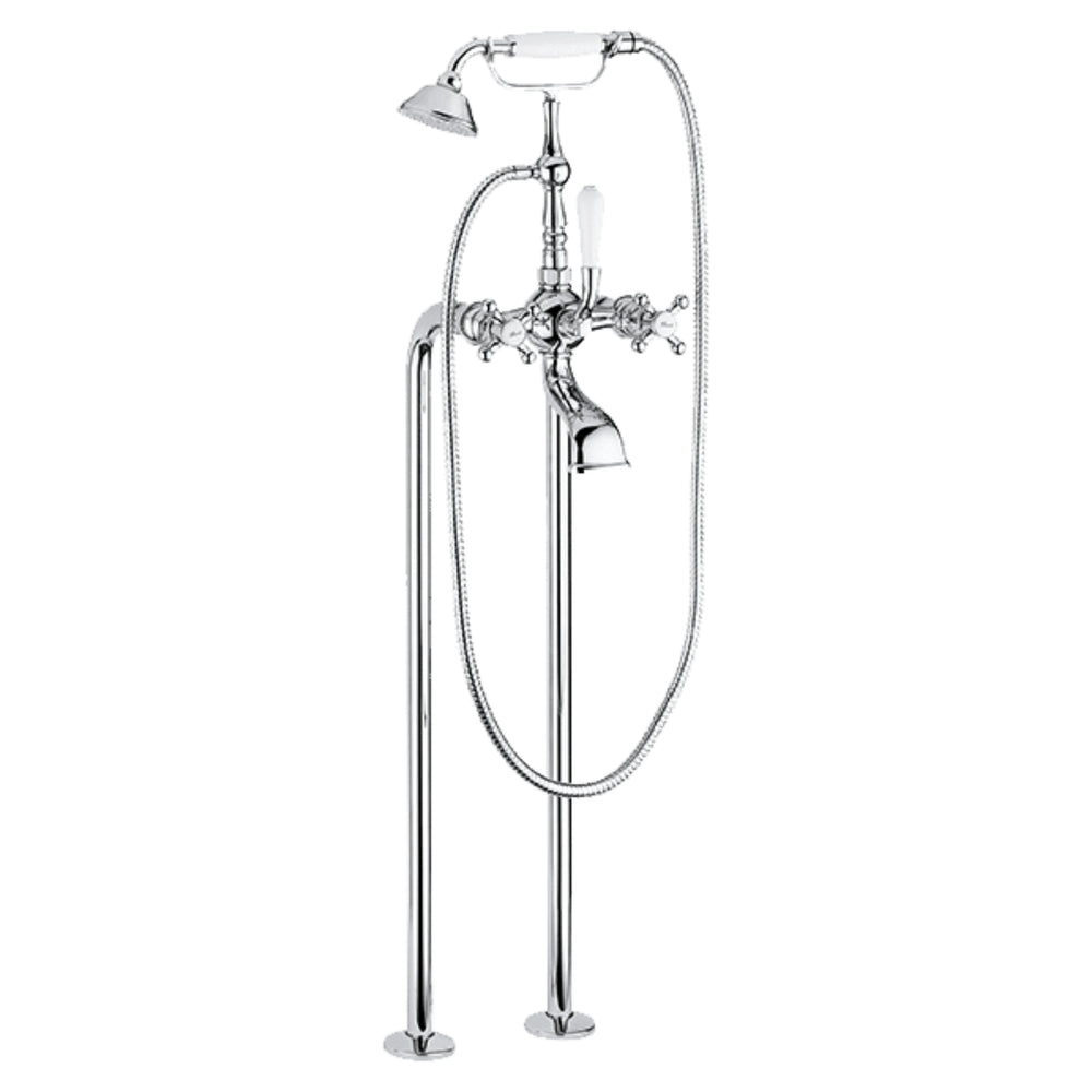 ARMANDO VICARIO PROVINCIAL FLOOR MOUNTED BATH FILLER CHROME