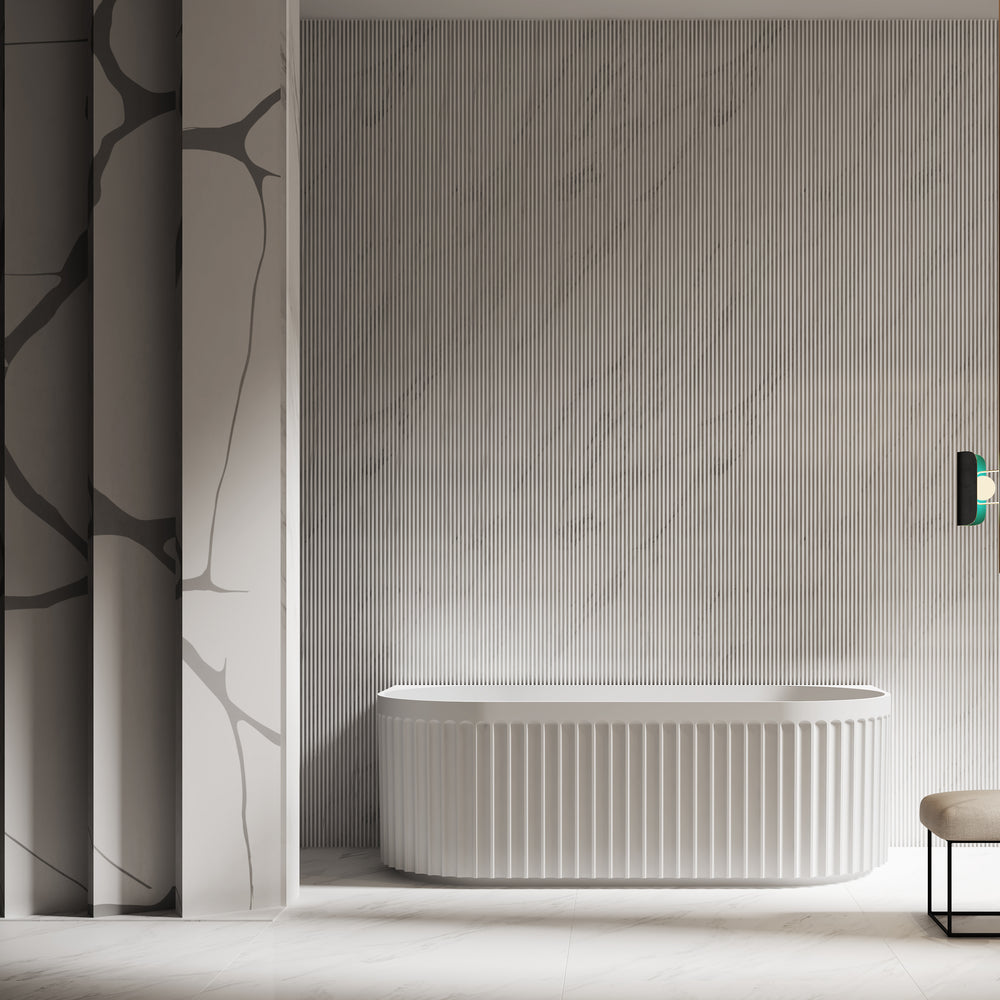 INFINITY ARTEMIS BACK-TO-WALL BATHTUB MATTE WHITE (AVAILABLE IN 1500MM AND 1700MM)