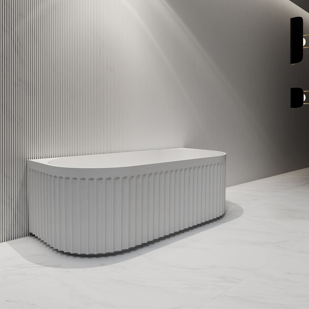 INFINITY ARTEMIS BACK-TO-WALL BATHTUB MATTE WHITE (AVAILABLE IN 1500MM AND 1700MM)