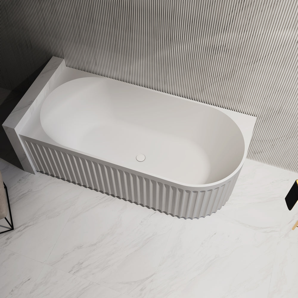 INFINITY ARTEMIS LEFT CORNER BATHTUB MATTE WHITE 1700MM