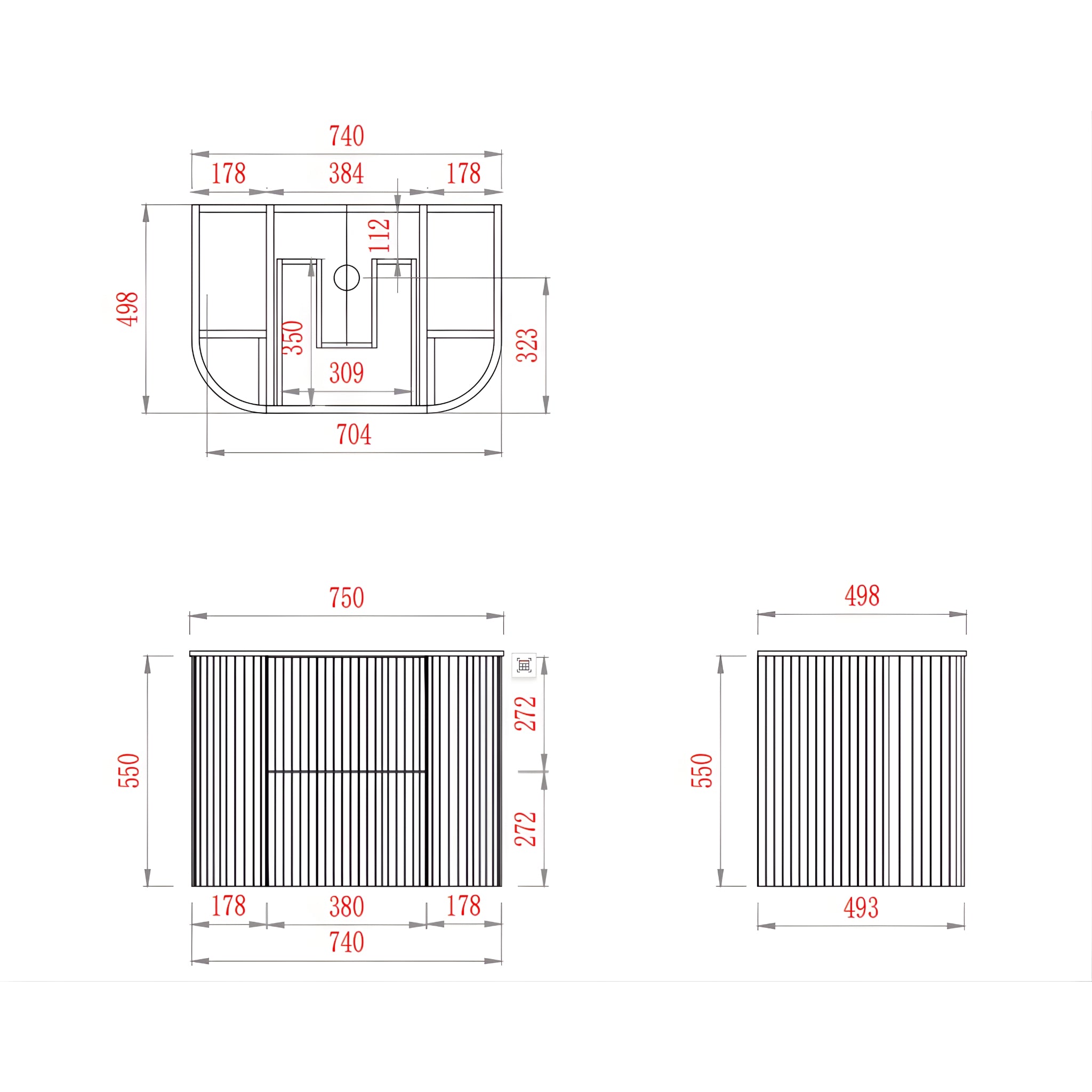 CETO ARTIS CLASSIC OAK 750MM SINGLE BOWL WALL HUNG VANITY