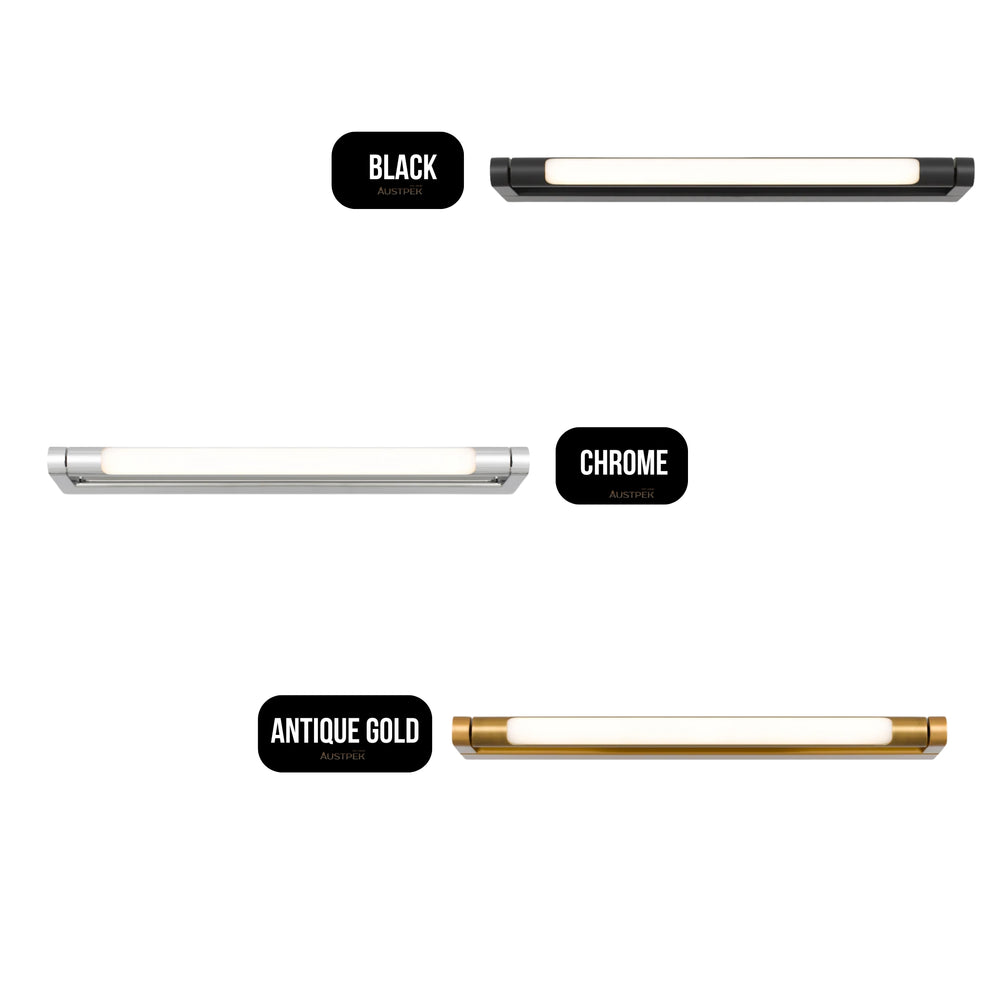 TELBIX ARVIN VANITY LED WALL LIGHT BLACK 400MM