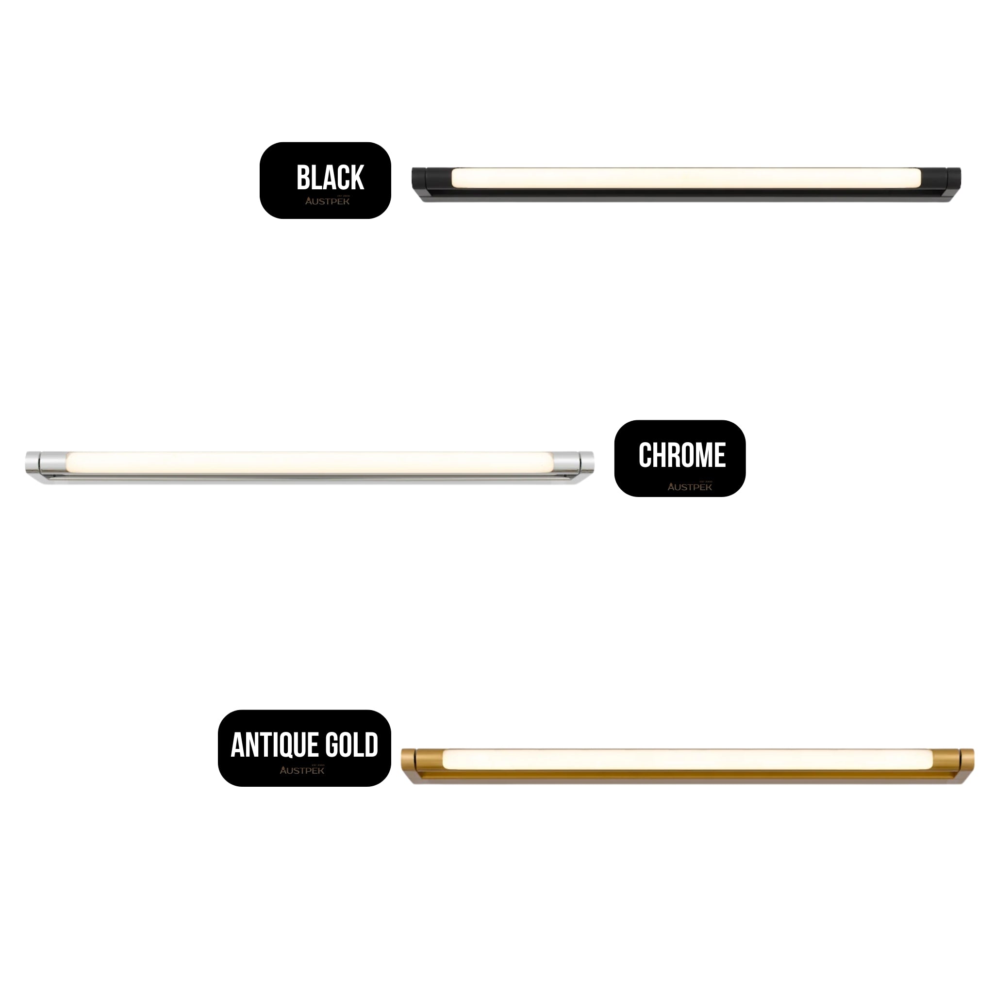 TELBIX ARVIN VANITY LED WALL LIGHT ANTIQUE GOLD 620MM