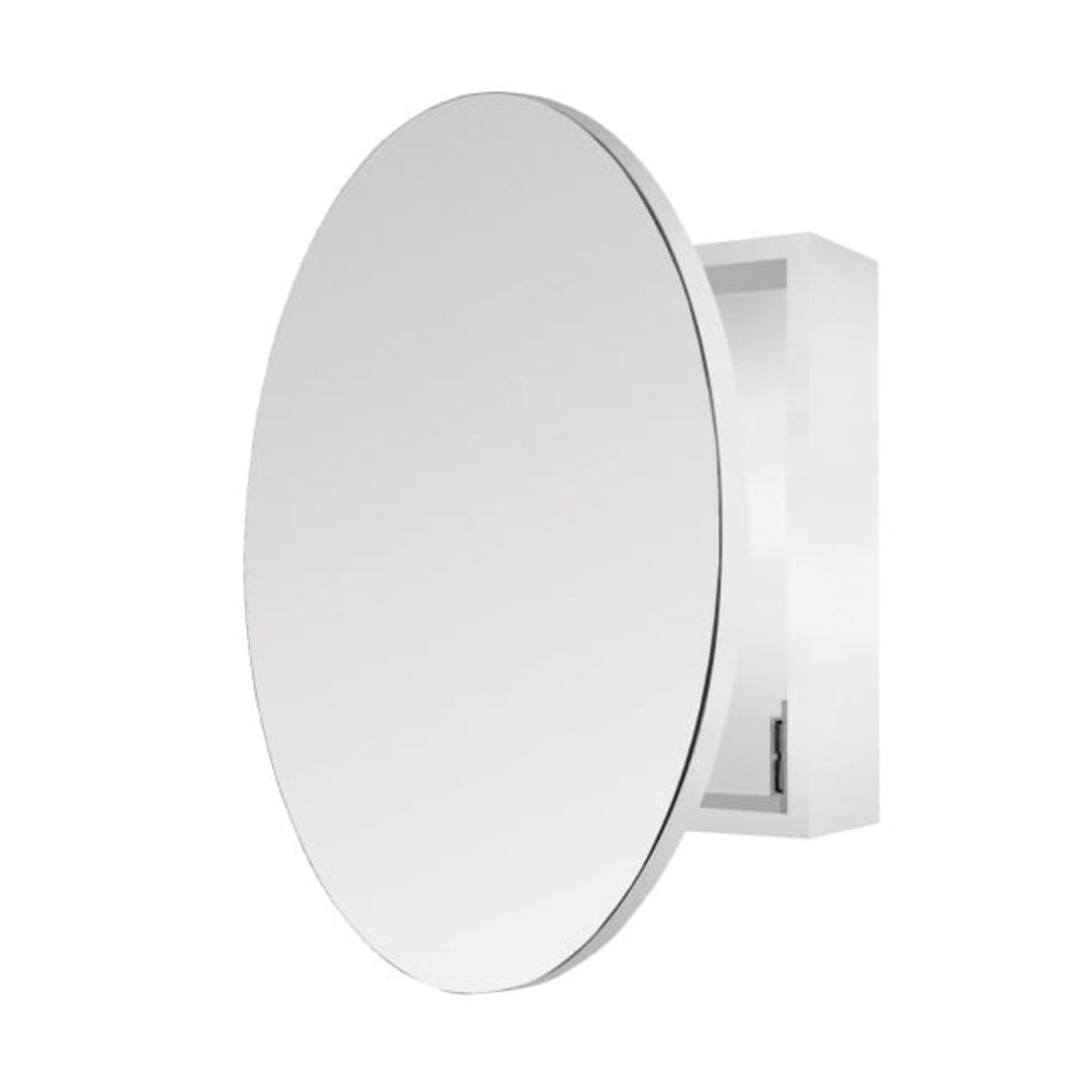 THERMOGROUP ABLAZE MIRROR CABINET WITH ROUND WHITE DOOR 600MM