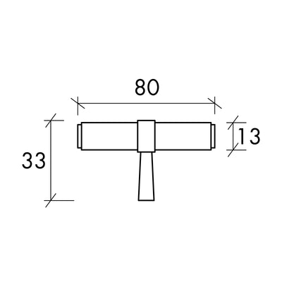 OTTI ASTOR HANDLE BRUSHED BRASS (MULTIPLE SIZES AVAILABLE)