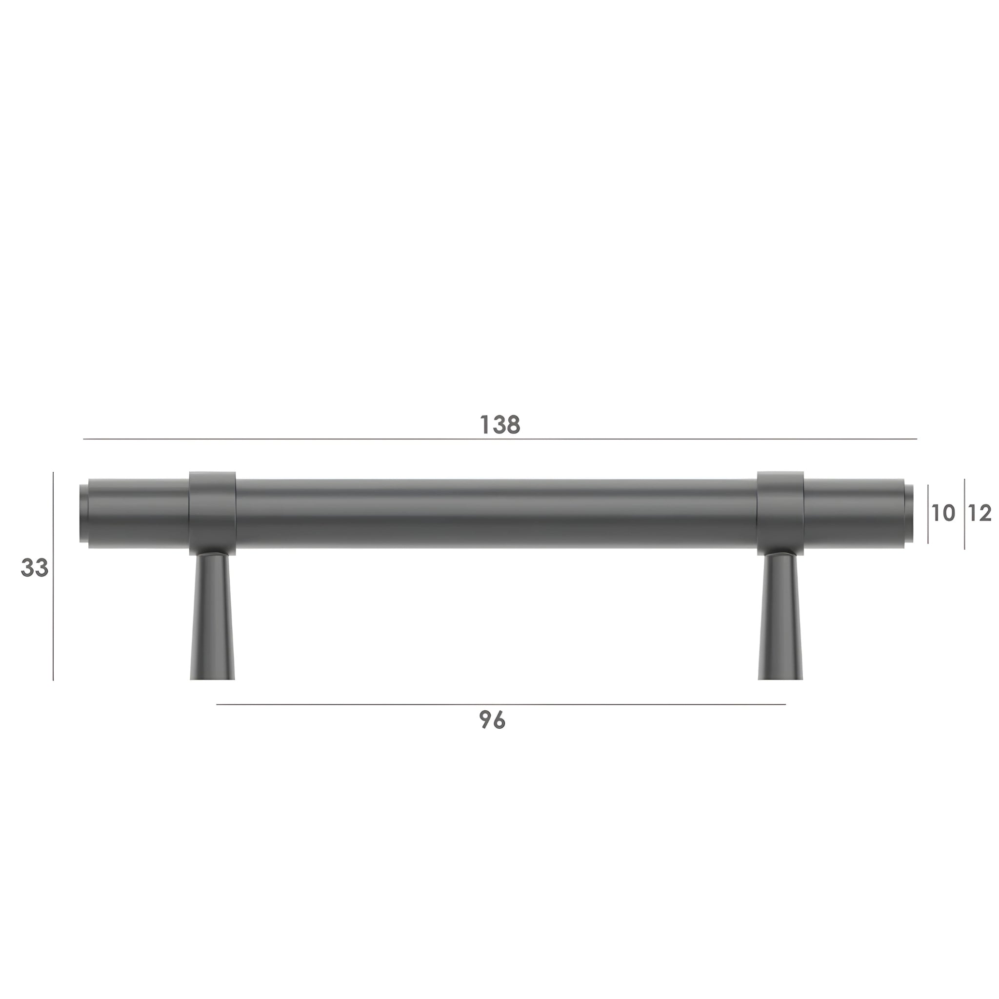 OTTI ASTOR HANDLE GUN METAL (MULTIPLE SIZES AVAILABLE)