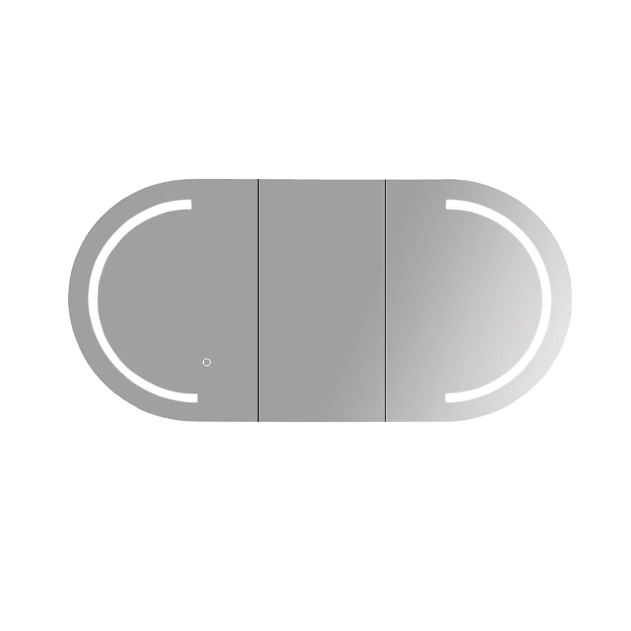 MERCIO ATHENA MATTE WHITE LED SHAVING CABINET 1200X600MM