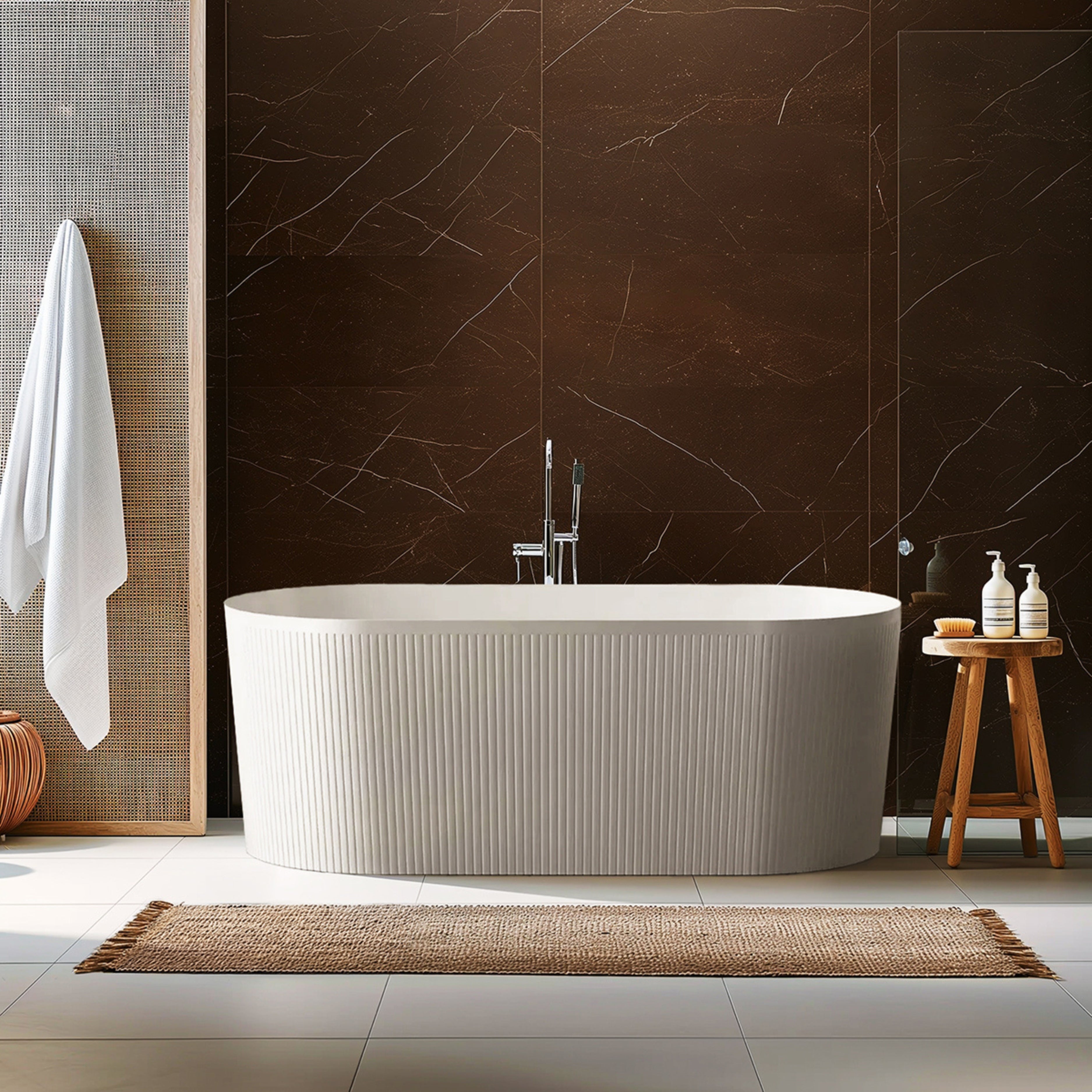 ATTICA NOOSA FREESTANDING BATHTUB GLOSS WHITE (AVAILABLE IN 1500MM AND 1700MM)