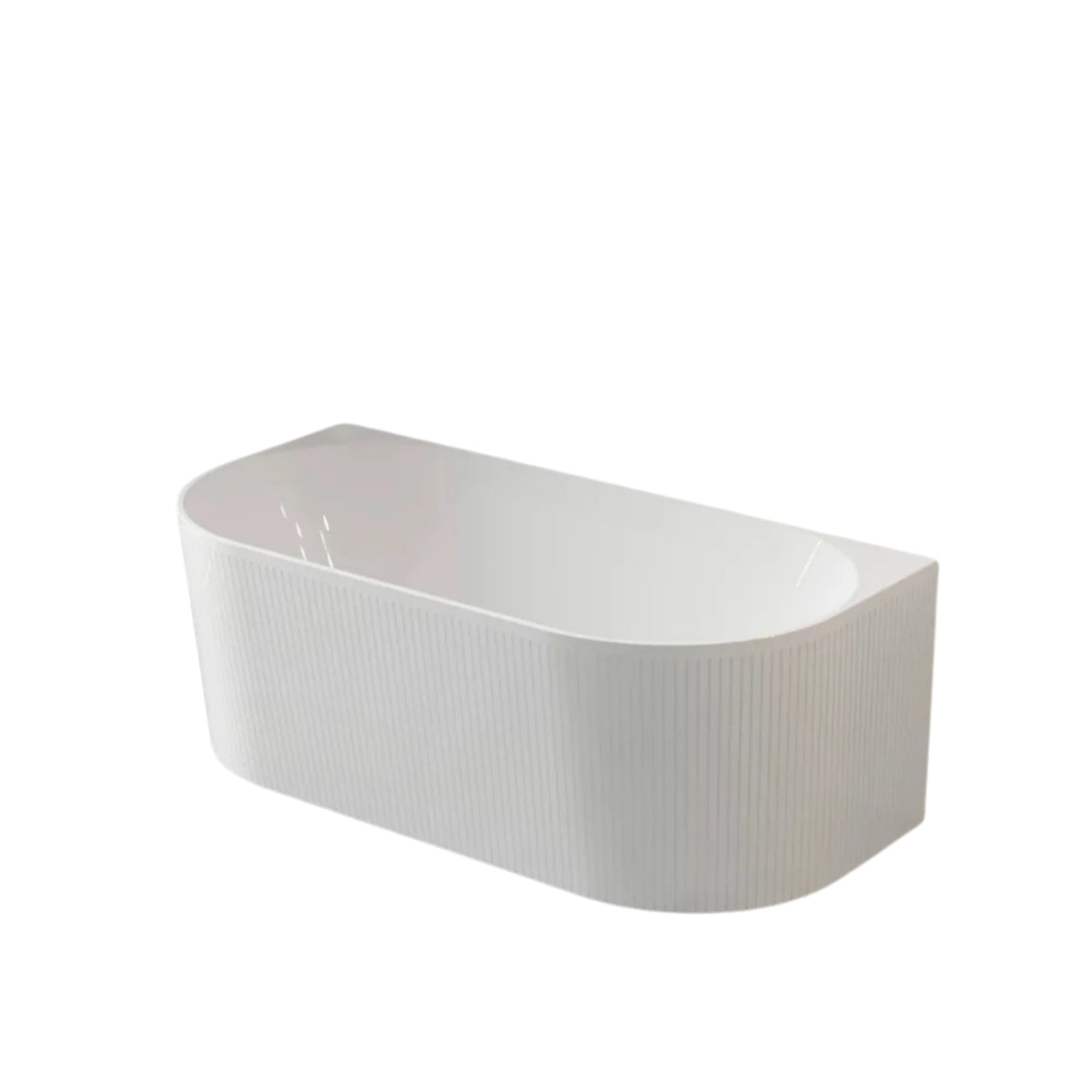 ATTICA NOOSA BACK TO WALL CORNER BATHTUB GLOSS WHITE 1700MM