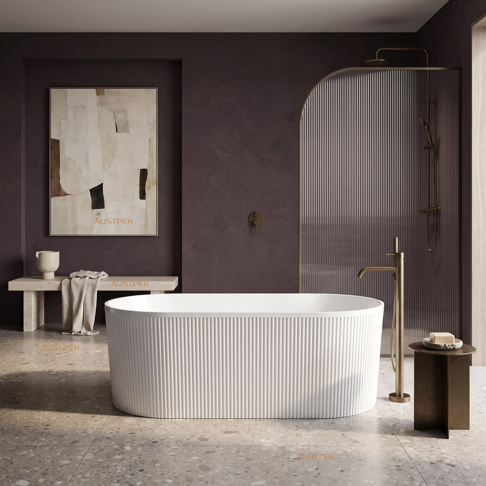 ATTICA NOOSA FREESTANDING BATHTUB GLOSS WHITE (AVAILABLE IN 1500MM AND 1700MM)