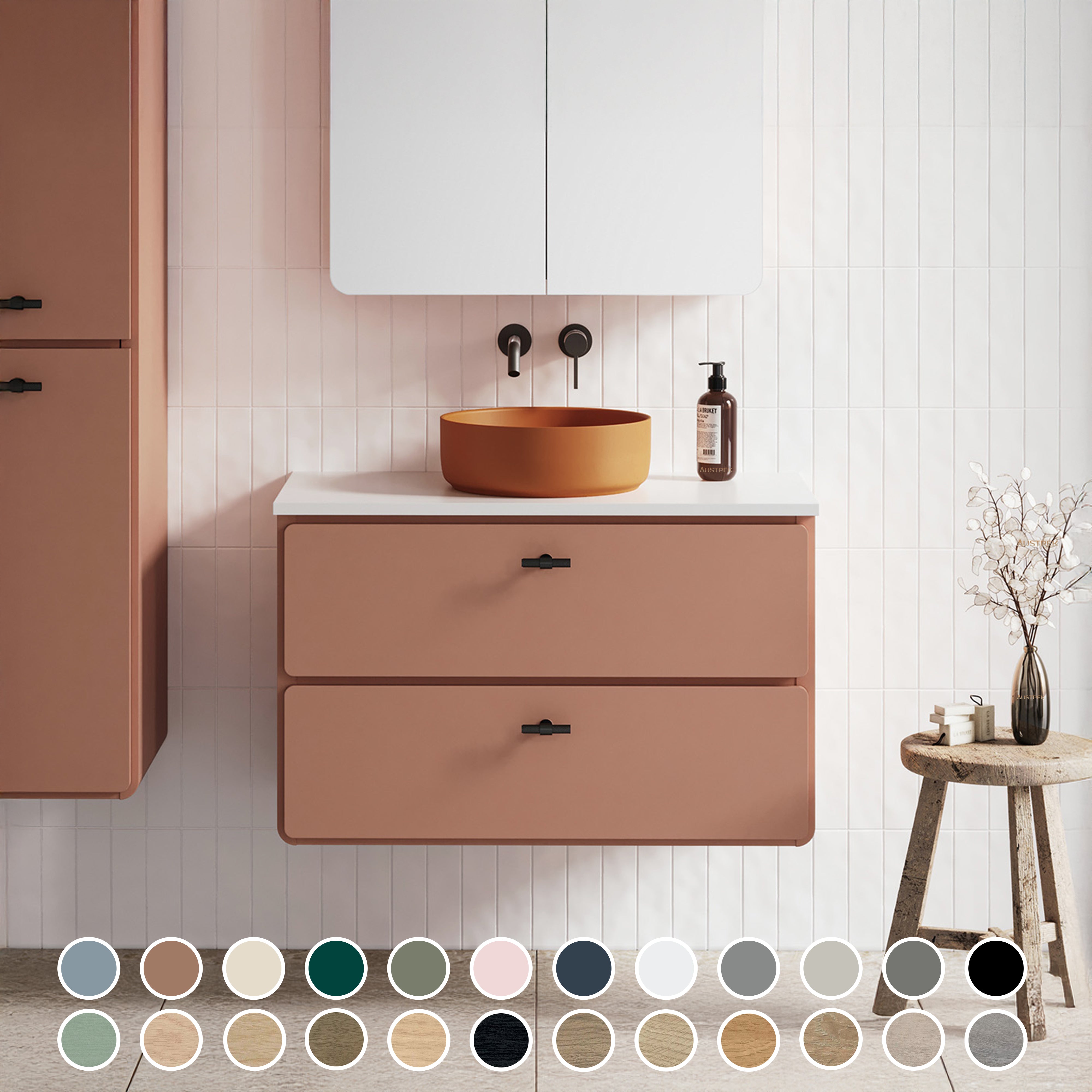TIMBERLINE COLBY CUSTOM WALL HUNG VANITY (ALL SIZING)