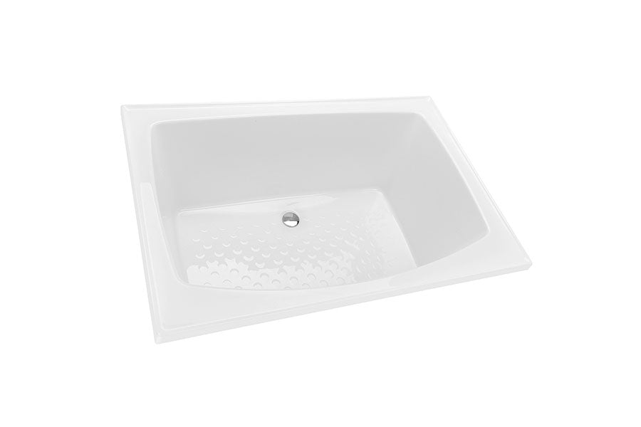 DECINA AZZURO INSET SHOWER BATH GLOSS WHITE 1200MM