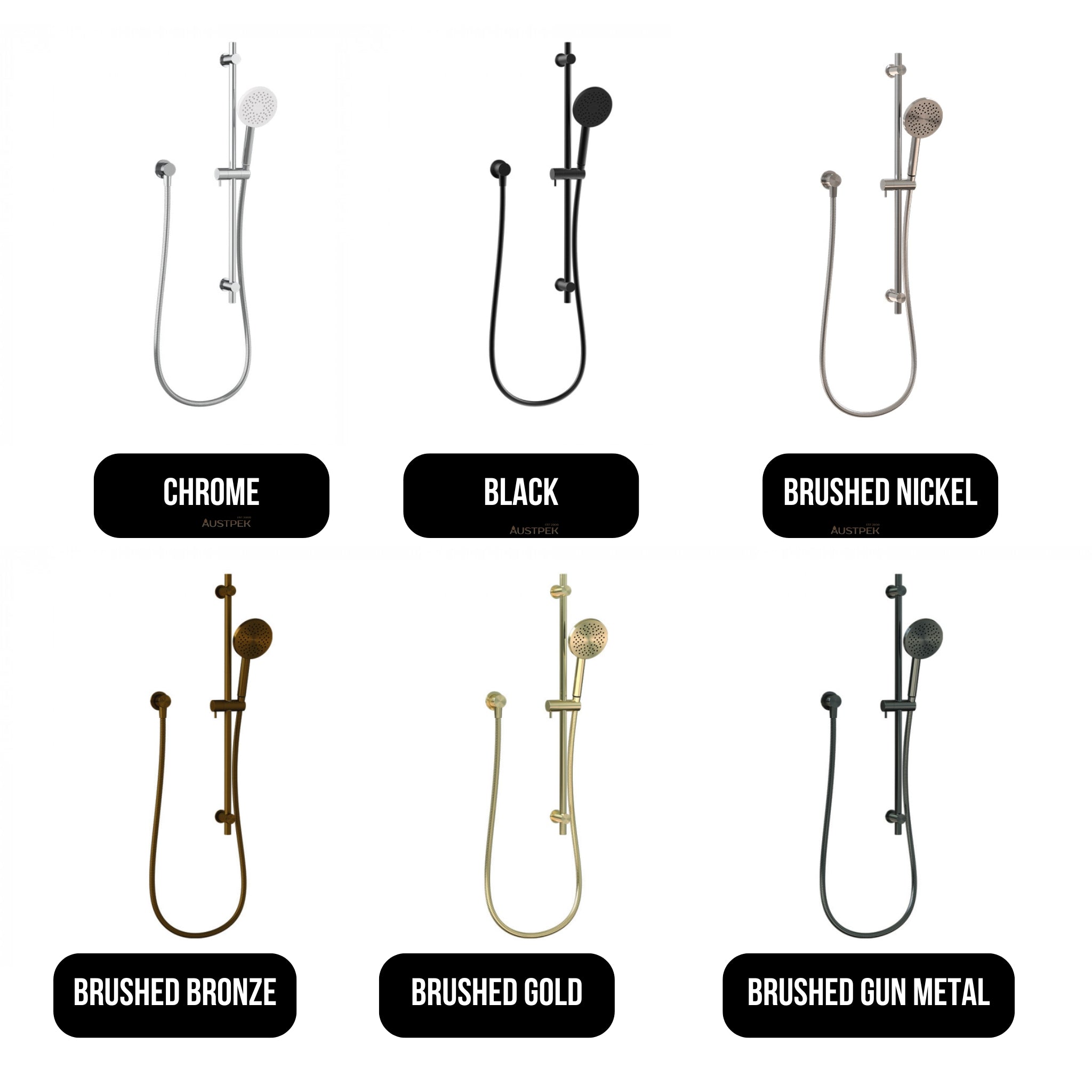 FELTON LINEA AERLUX SLIDE SHOWER BRUSHED GUN METAL