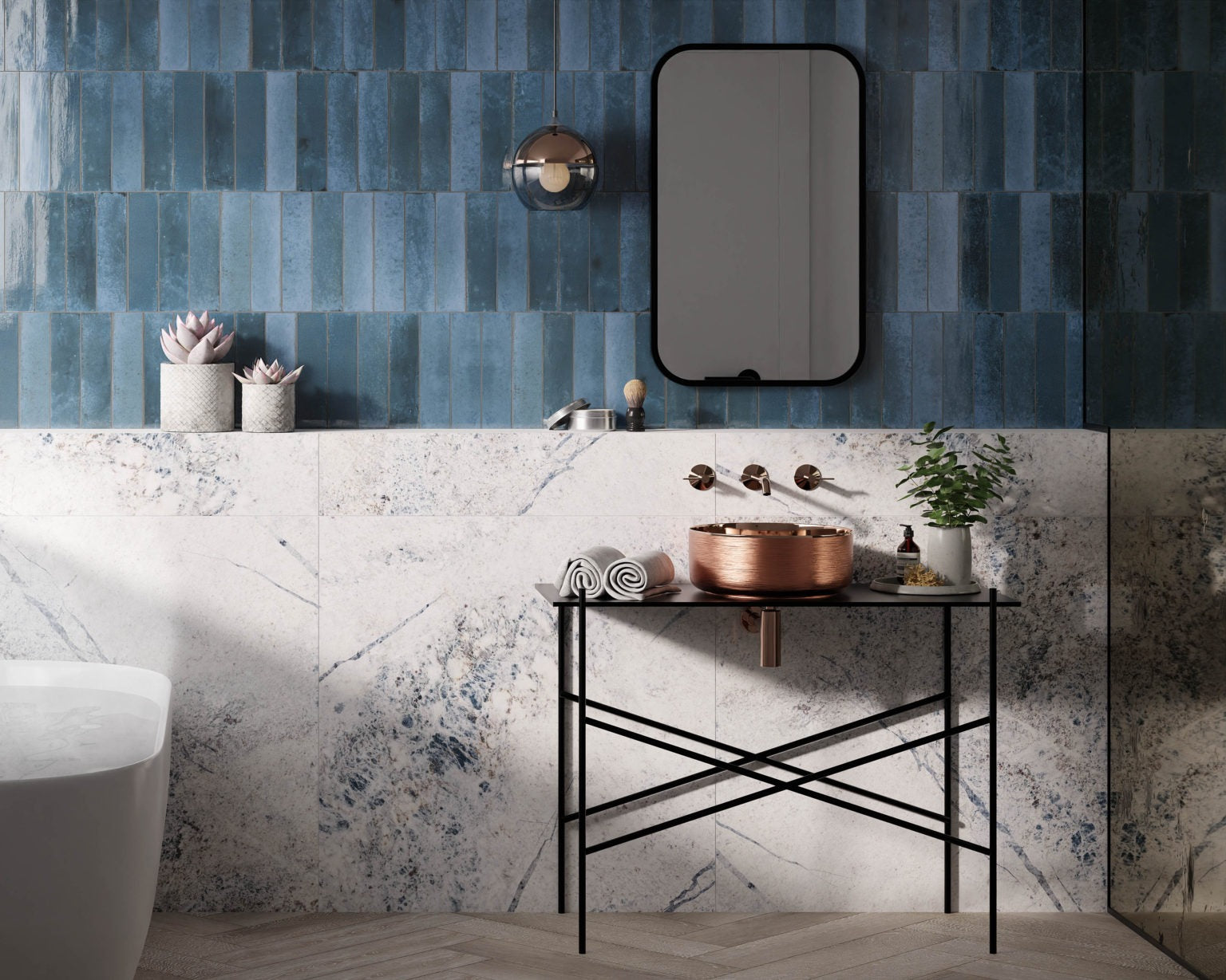 DUNE CERAMICA AGADIR LAGO ULTRA GLOSS 70X280MM RECTANGULAR TILE (PER BOX)
