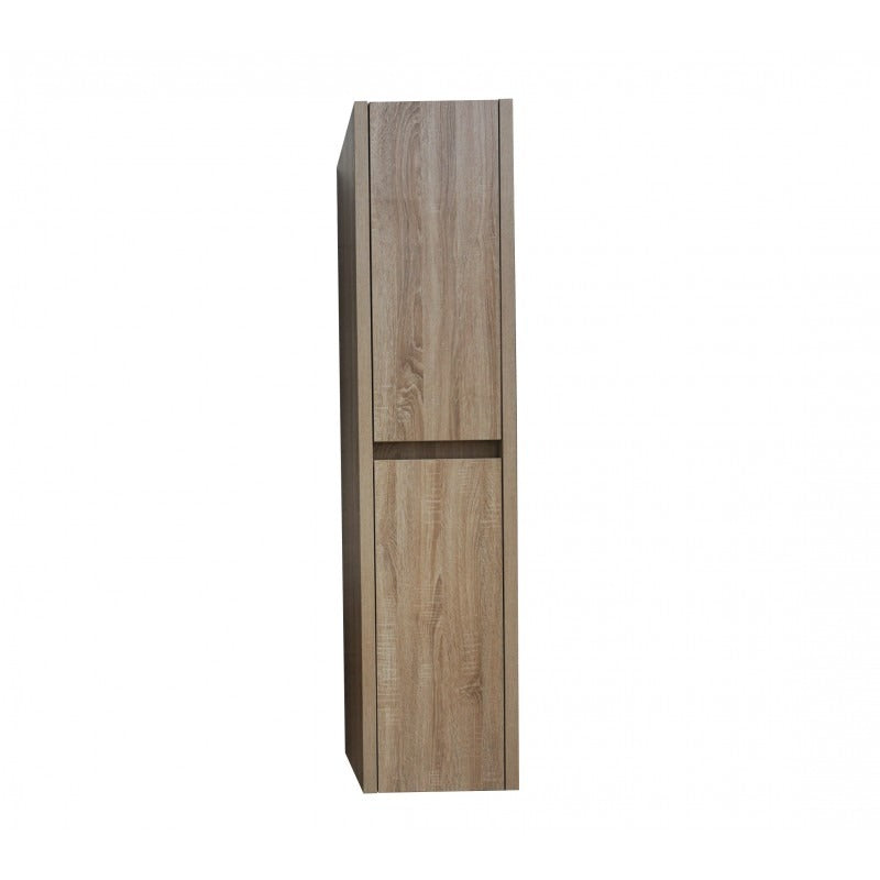 BEL BAGNO ALEXANDRA WHITE OAK WALL HUNG TALL BOY 400MM X 1760MM (AVAILABLE IN LEFT AND RIGHT HAND DOOR OPTION)