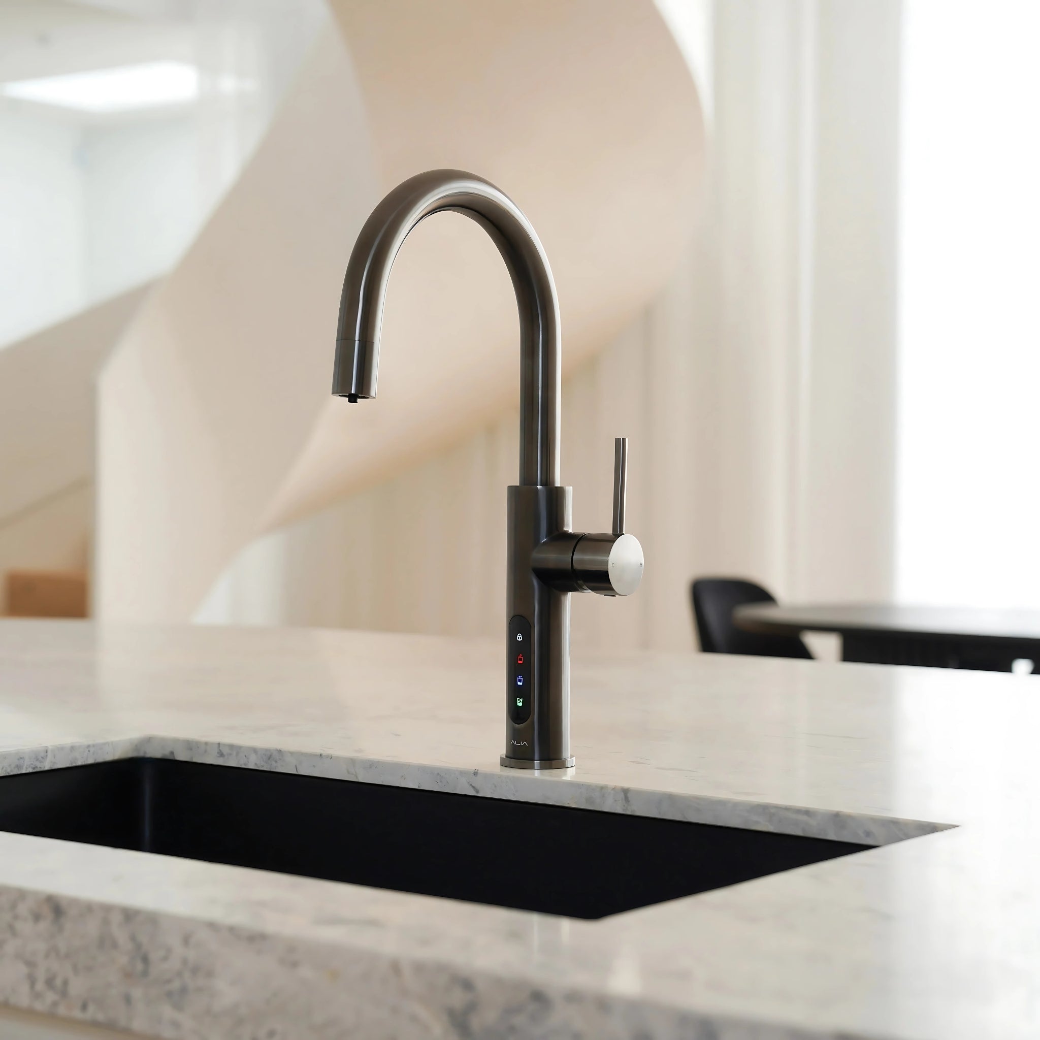 ALIA X51 LEAD FREE INSTANT HOT, COLD AND SPARKLING FILTERED WATER TAP GUNMETAL GREY