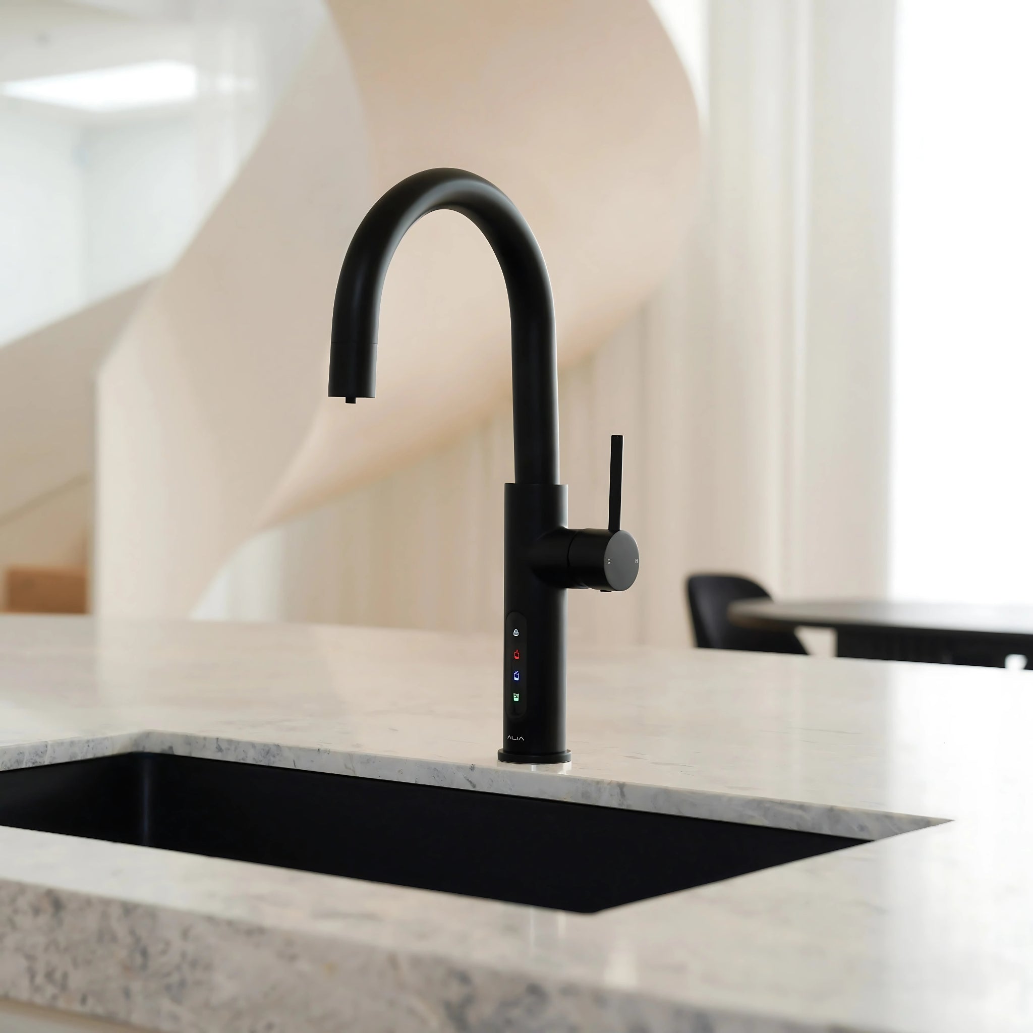 ALIA X51 LEAD FREE INSTANT HOT, COLD AND SPARKLING FILTERED WATER TAP MATTE BLACK