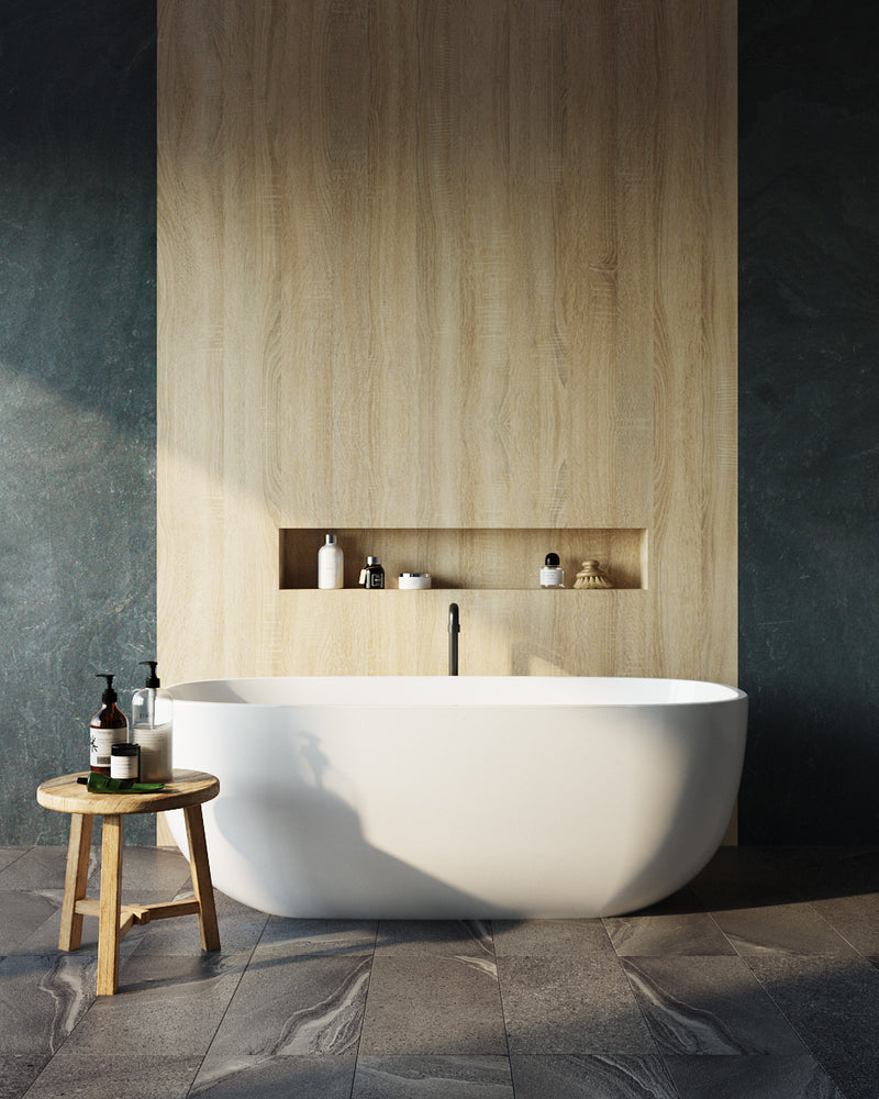 BELBAGNO ALLY FREESTANDING BATHTUB SEMI GLOSS WHITE (AVAILABLE IN 1500MM AND 1700MM)