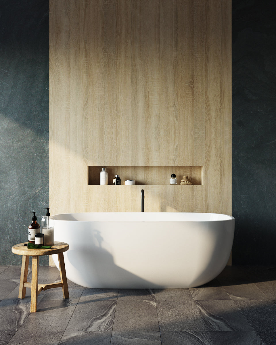 BEL BAGNO ALLY FREESTANDING BATHTUB SEMI GLOSS WHITE (AVAILABLE IN 1500MM AND 1700MM)
