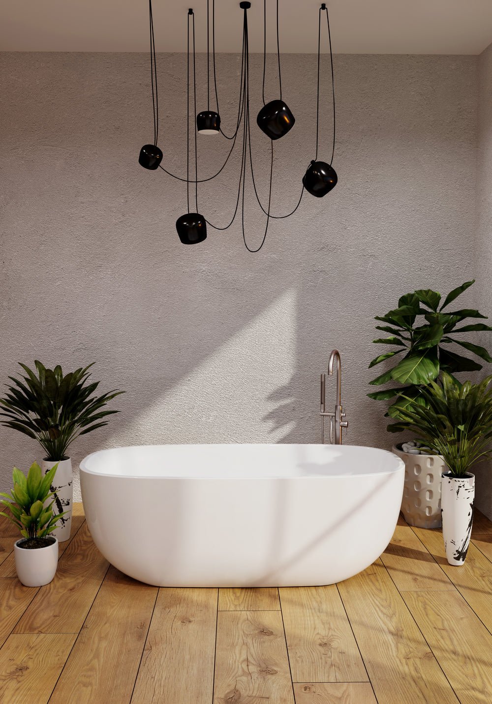BELBAGNO ALLY FREESTANDING BATHTUB SEMI GLOSS WHITE (AVAILABLE IN 1500MM AND 1700MM)