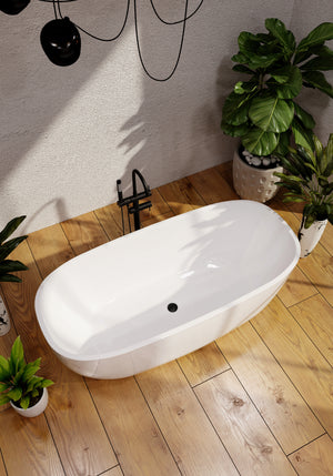 BELBAGNO ALLY FREESTANDING BATHTUB SEMI GLOSS WHITE (AVAILABLE IN 1500MM AND 1700MM)
