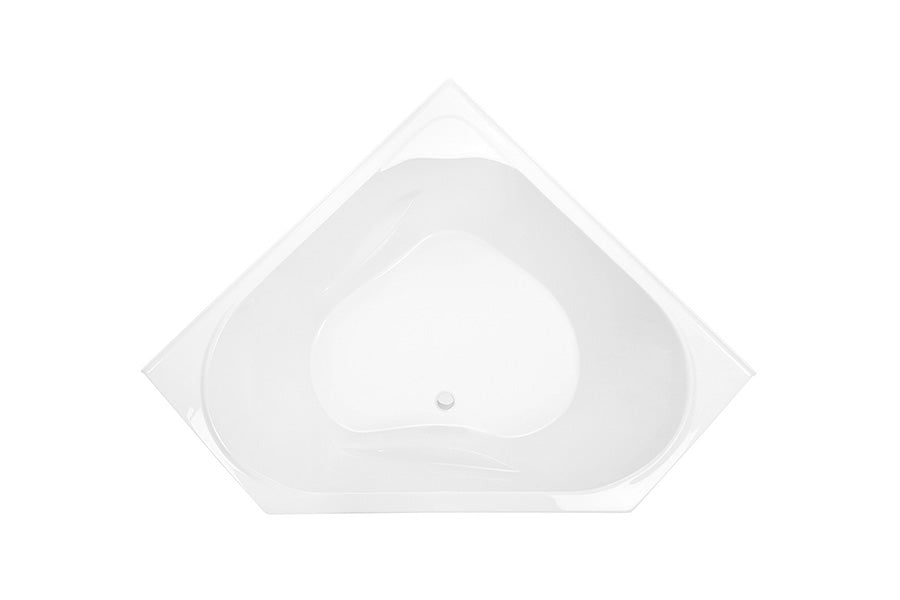 DECINA ANGELIQUE INSET CORNER BATH GLOSS WHITE (AVAILABLE IN 1295MM AND 1465MM)
