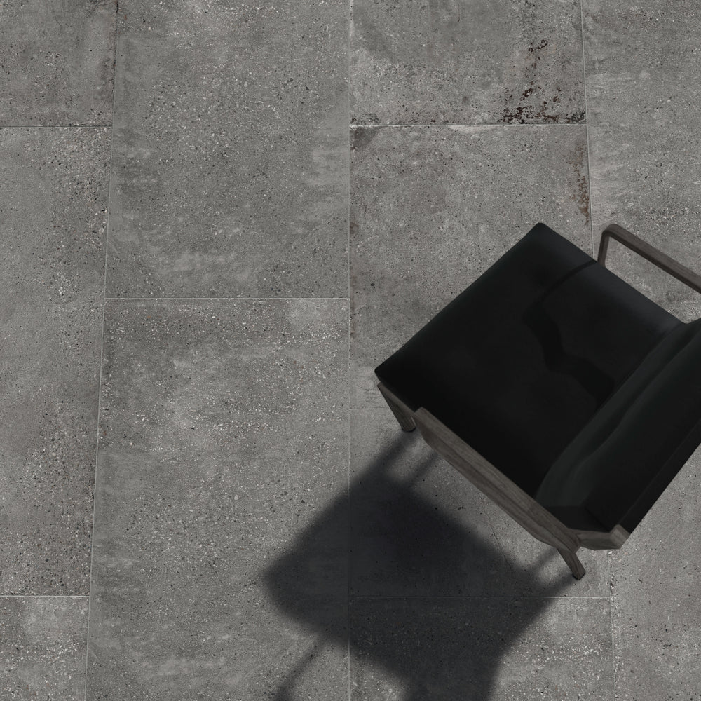 EVERSTONE STONE CEMENT ANTHRACITE MATTE 1200X600MM RECTANGULAR TILE (PER BOX)