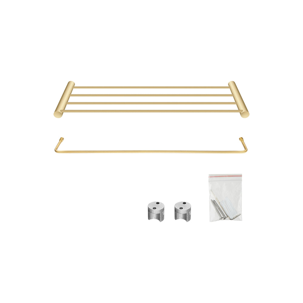 NORICO SHOWER SHELF 600MM BRUSHED BRASS