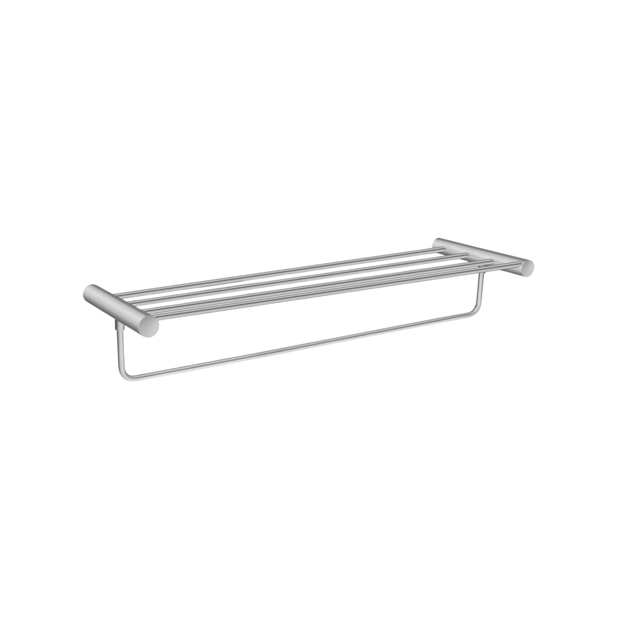 AQUAPERLA SHOWER SHELF 600MM BRUSHED NICKEL