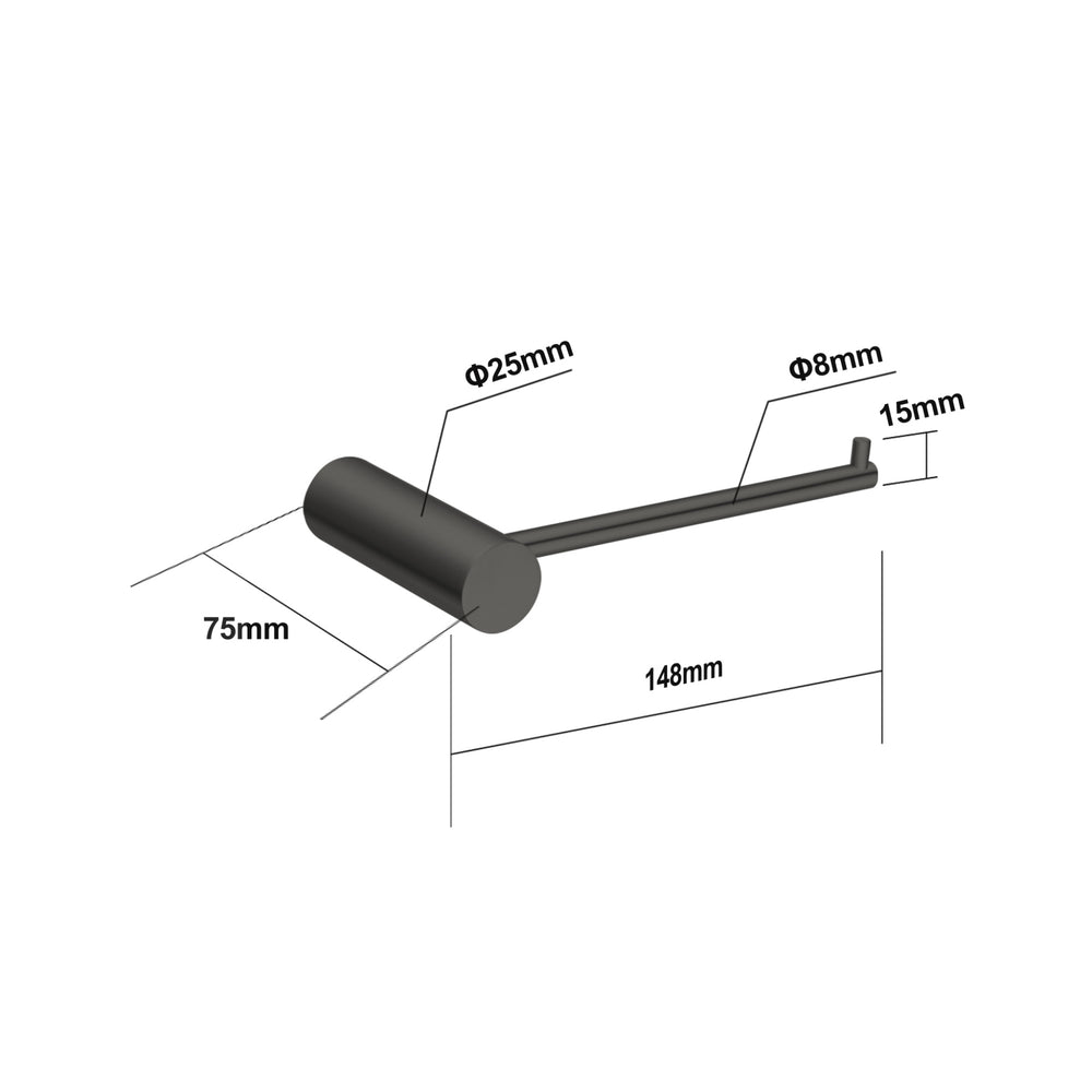 NORICO TOILET PAPER HOLDER 148MM GUN METAL