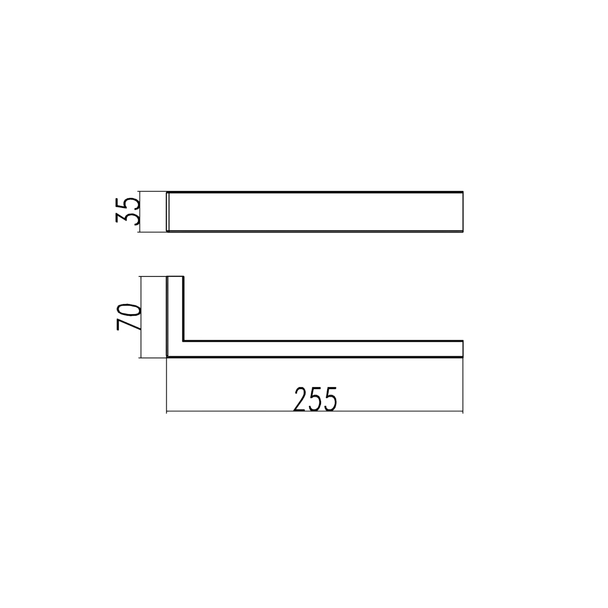 AQUAPERLA IVANO HAND TOWEL HOLDER 255MM BRUSHED NICKEL