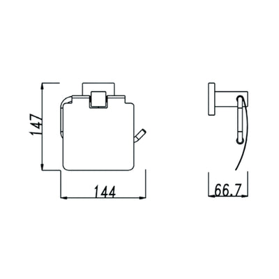 NORICO LUCID PIN TOILET PAPER HOLDER 147MM CHROME