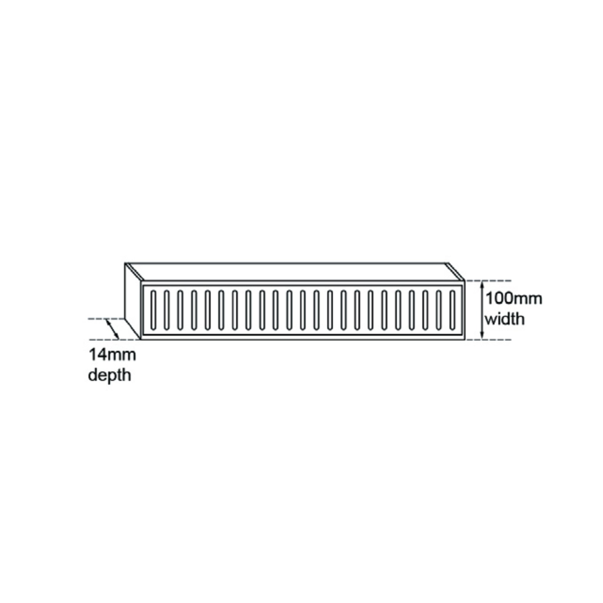AQUAPERLA EZY FLOW FLOOR GRATE GUN METAL 300X14MM
