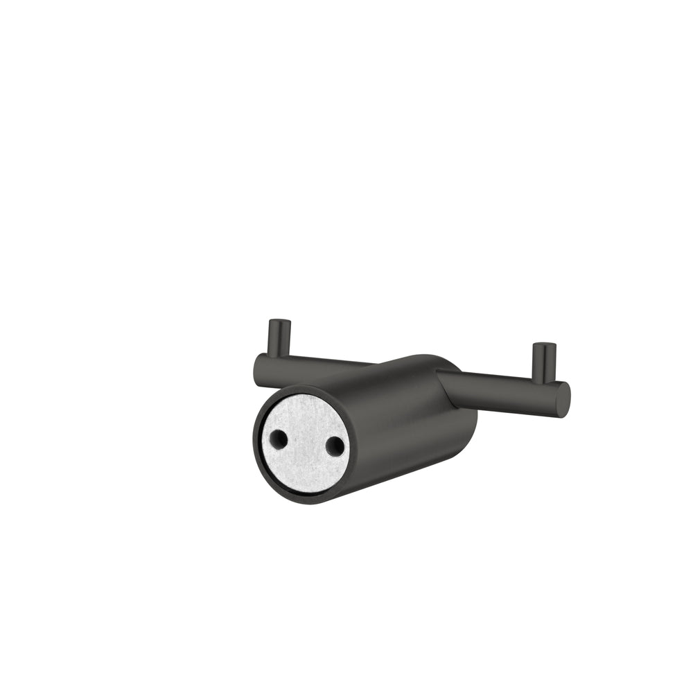 AQUAPERLA DOUBLE ROBE HOOK GUN METAL