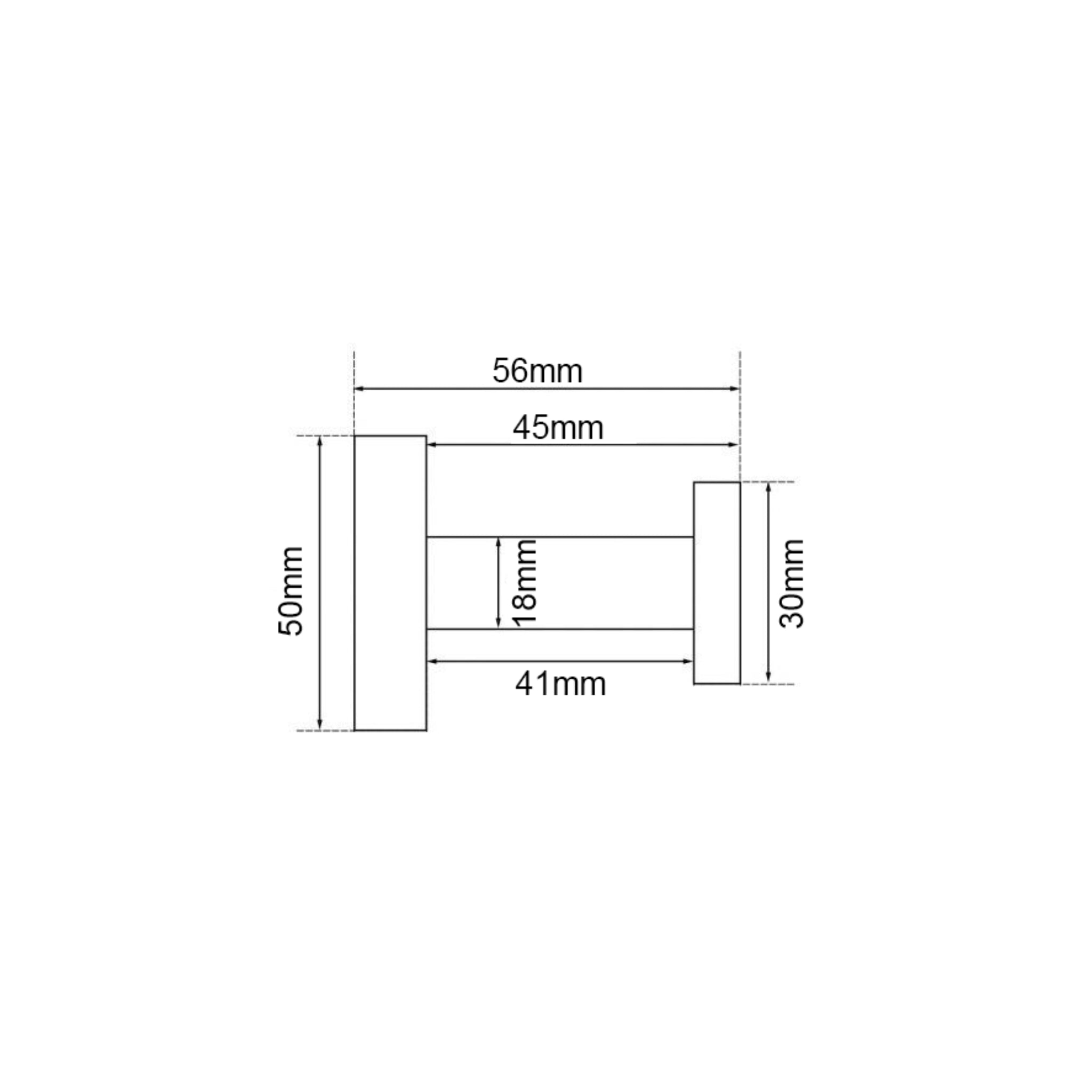 AQUAPERLA LUCID PIN ROBE HOOK BRUSHED NICKEL