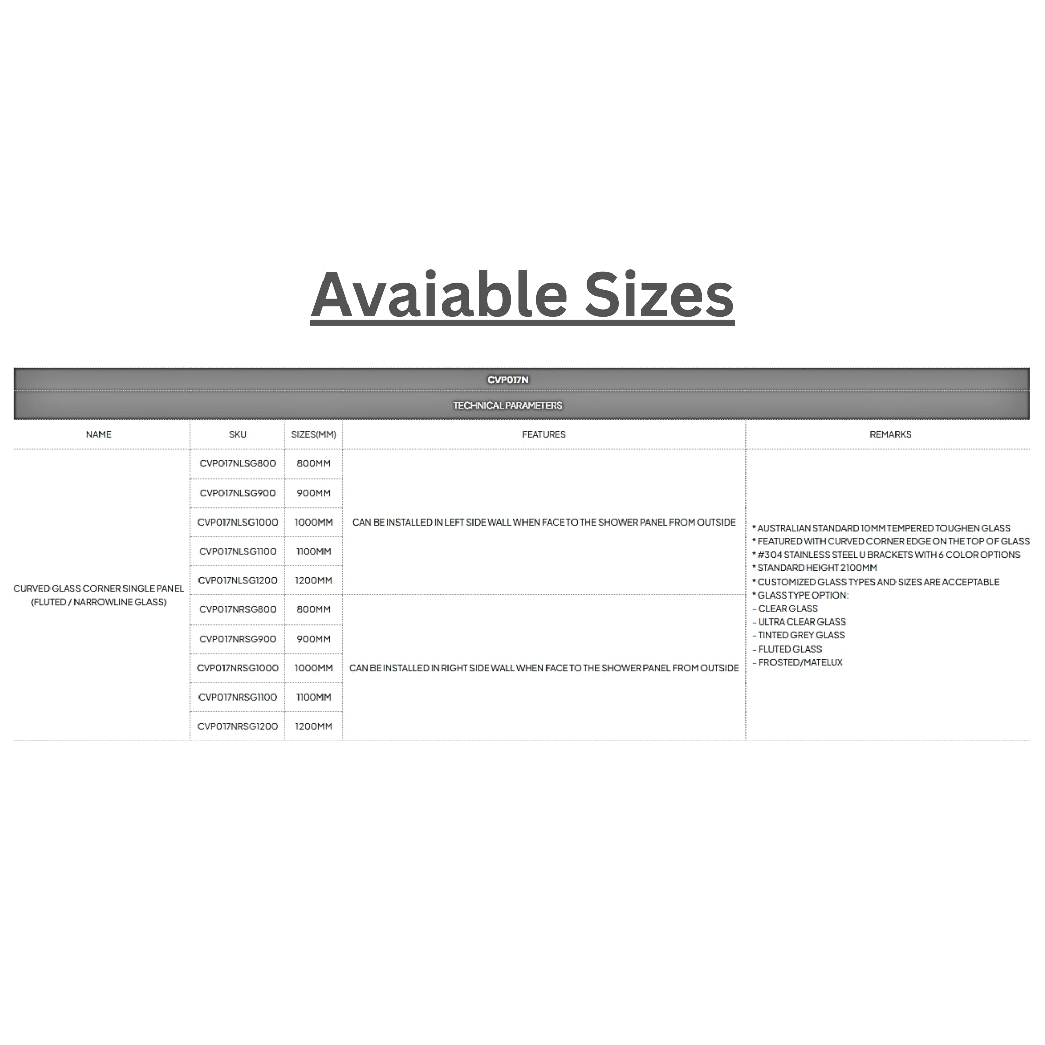 COVEY FRAMELESS WALK IN SINGLE PANEL CURVED CORNER FLUTED / NARROWLINE SHOWER SCREEN MATTE BLACK