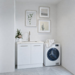 TIMBERLINE LAMINEX AVENZA BIANCO NATURAL SINGLE BOWL LAUNDRY LAMINATE BENCHTOP