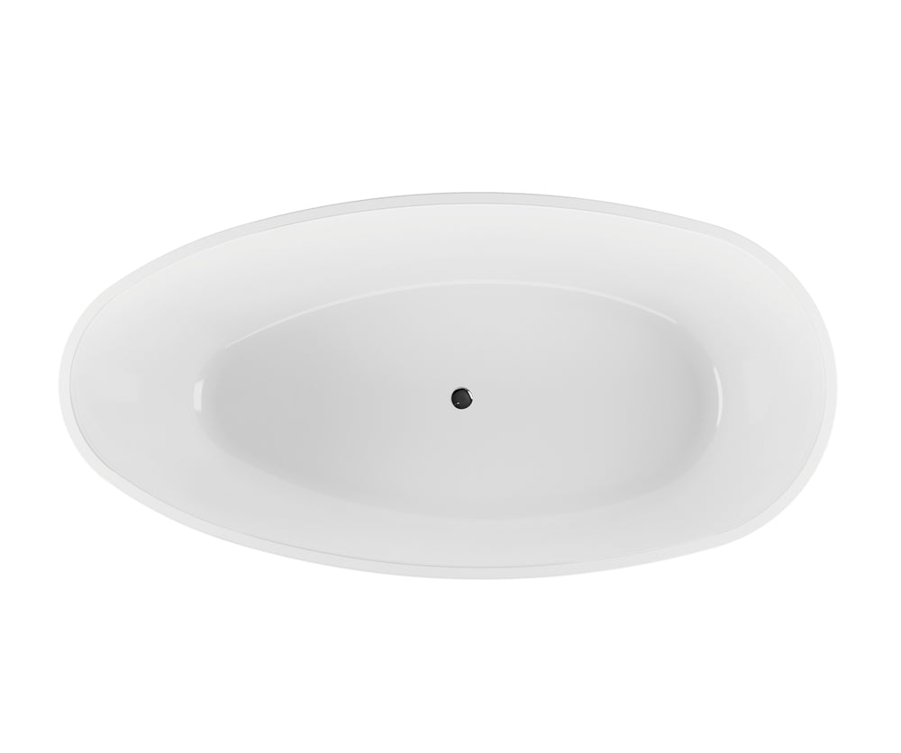 BELBAGNO AVEO FREESTANDING BATHTUB SEMI GLOSS WHITE 1700MM