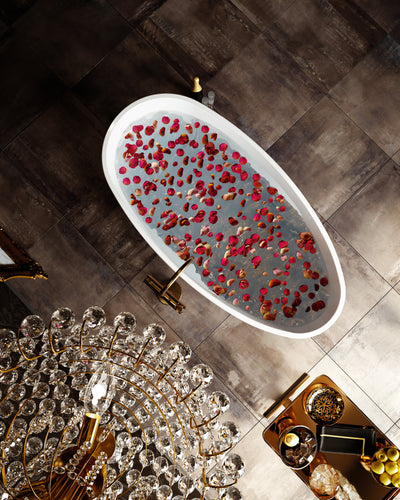 BELBAGNO AVEO FREESTANDING BATHTUB SEMI GLOSS WHITE 1700MM