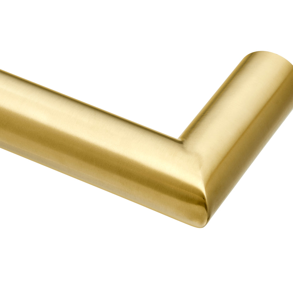 COLDBUSTER HORIZONTAL ROUND HEATED SINGLE TOWEL RAIL BRUSHED BRASS (AVAILABLE IN 450MM, 632MM AND 832MM)