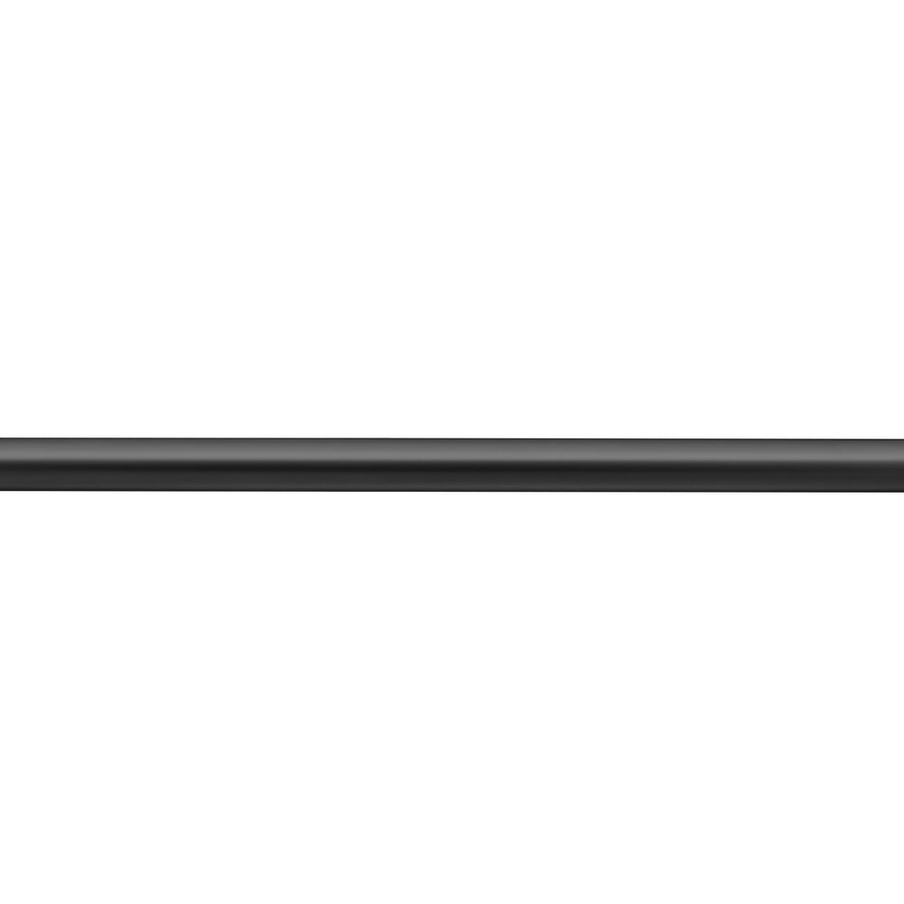 COLDBUSTER HORIZONTAL ROUND HEATED SINGLE TOWEL RAIL MATTE BLACK (AVAILABLE IN 450MM, 632MM AND 832MM)