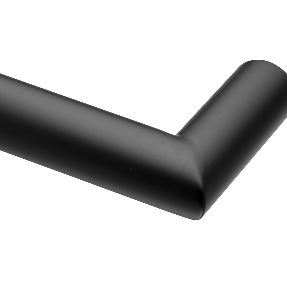 COLDBUSTER HORIZONTAL ROUND HEATED SINGLE TOWEL RAIL MATTE BLACK (AVAILABLE IN 450MM, 632MM AND 832MM)