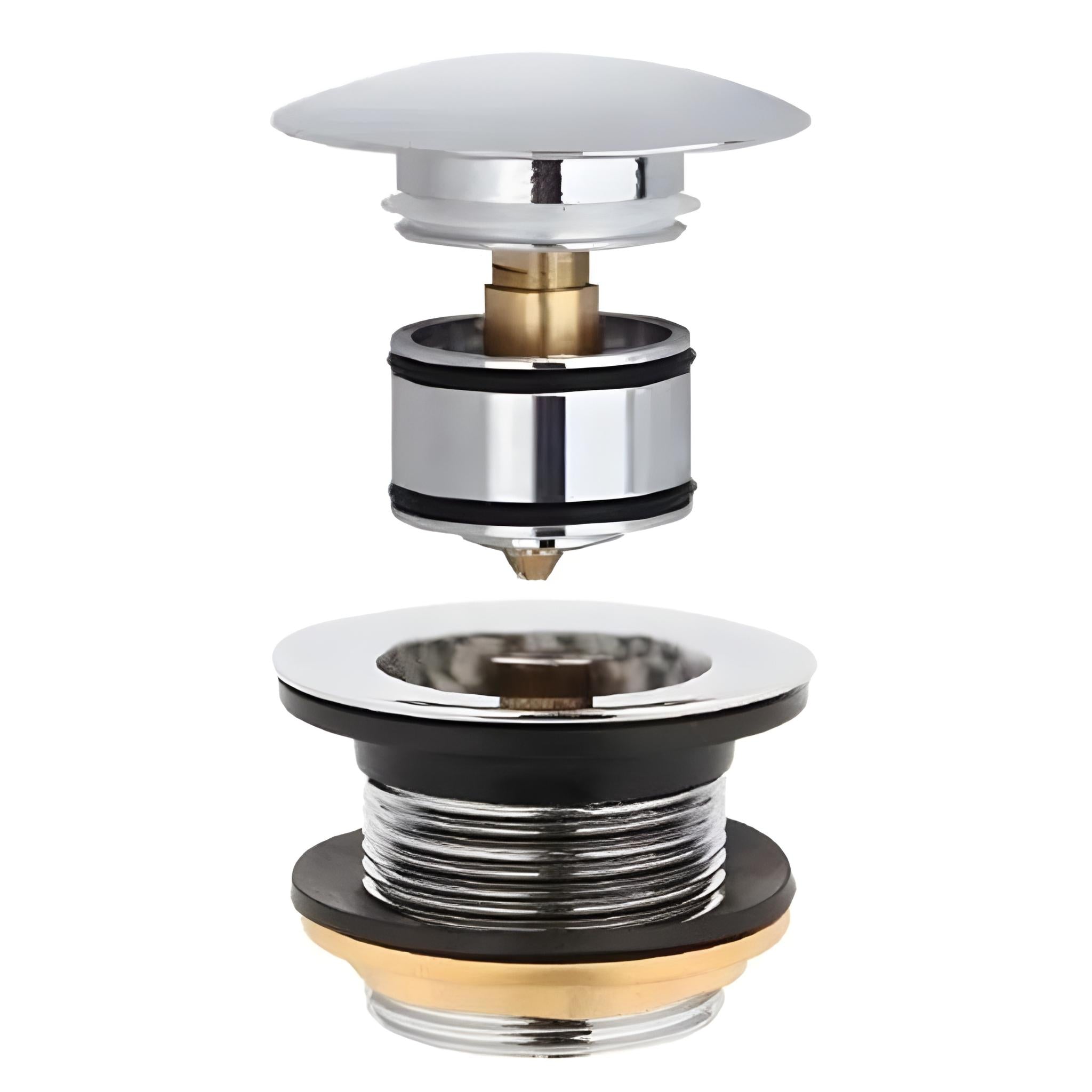 TURNER HASTINGS SAFETY PULL-OUT POP-UP BATH WASTE WITH SHORT TAIL 40MM CHROME