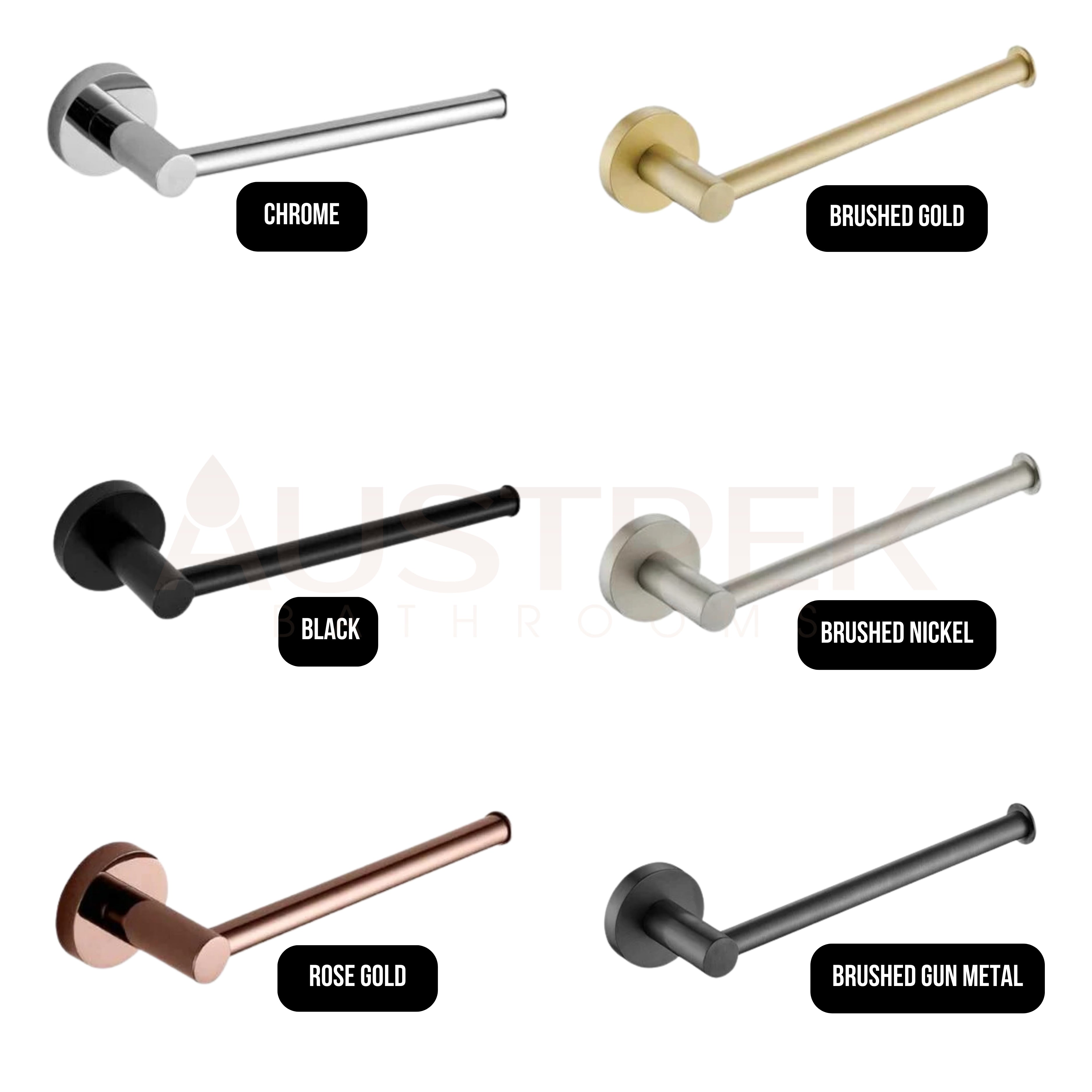 HELLYCAR IDEAL NON-HEATED HAND TOWEL RAIL BRUSHED NICKEL 230MM